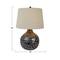Hello Honey® 26" Multicolor Capiz Sphere Table Lamp with Floral Design and Linen Shade